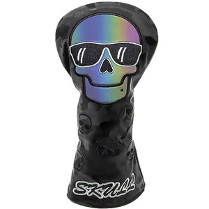 Skull Hologram Driver Golf Club Head Cover Golf Club Headcover (Black)