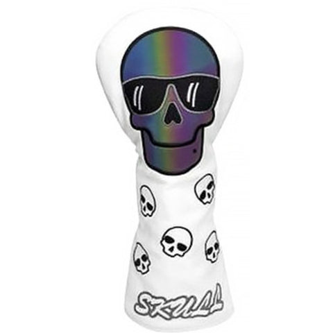 Skull Hologram Driver Golf Club Head Cover Golf Club Headcover (White)