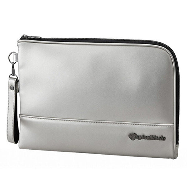 TaylorMade Premium Classic Golf Pouch Case Sports Clutch Bag (Silver)