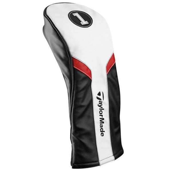 TaylorMade Driver 1 DR Wood Head Cover Golf Club Headcover (White/Black)