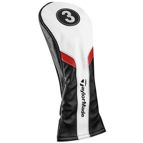 TaylorMade Fairway FW Wood Head Cover Golf Club Headcover (White/Black)