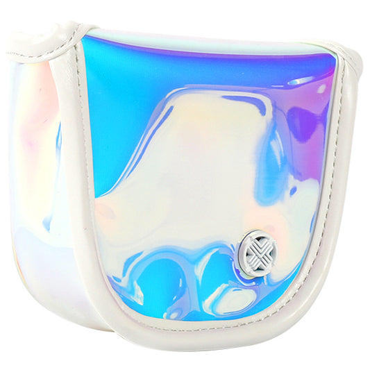 TechSkin Hologram Mallet Putter Head Cover Pouch Club Headcover (White)