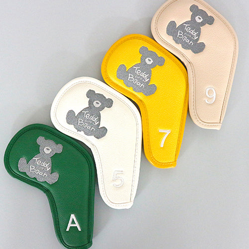 Teddy Bear Iron Head Cover Set (9 Pcs) #4-9/P/A/S Golf Club Headcover