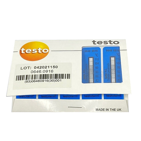 (Pack of 10) Testo Testoterm Thermometer Strips Adhesive Label Type +71 +260°C