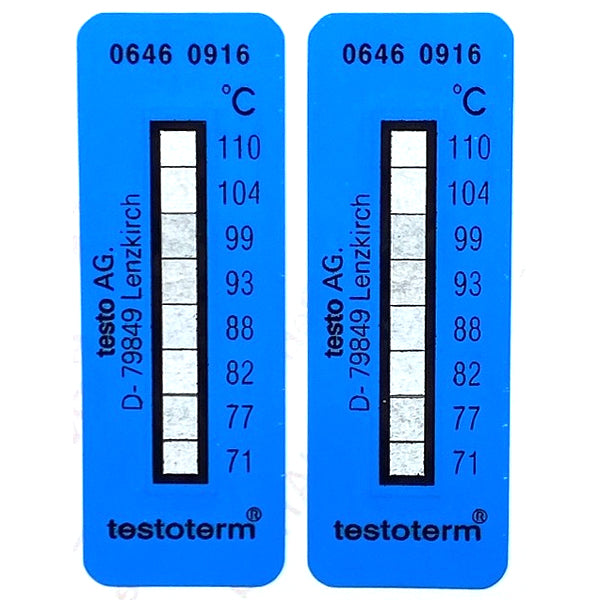 (Pack of 10) Testo Testoterm Thermometer Strips Adhesive Label Type +71 +260°C