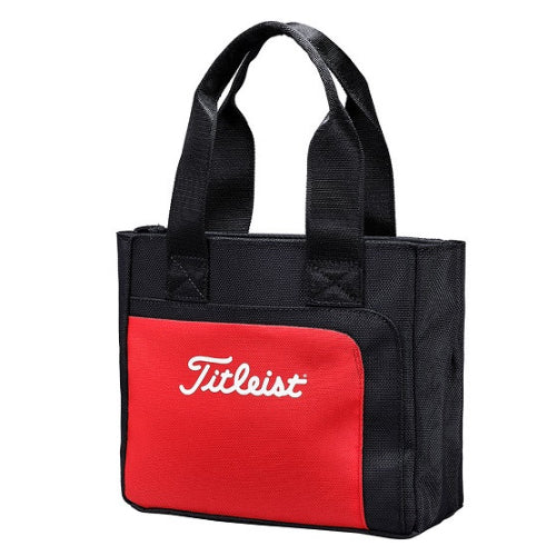 Titleist Women's Mini Pouch Golf Tour Travel Accessory Tote Bag (Black/Red)