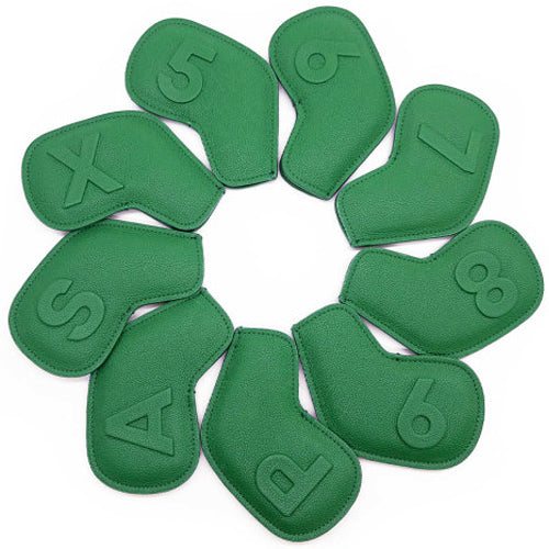 VENUS 8 Pcs Iron Head Cover 5-9/S/A/P Embo Golf Magnetic Headcover (Green)