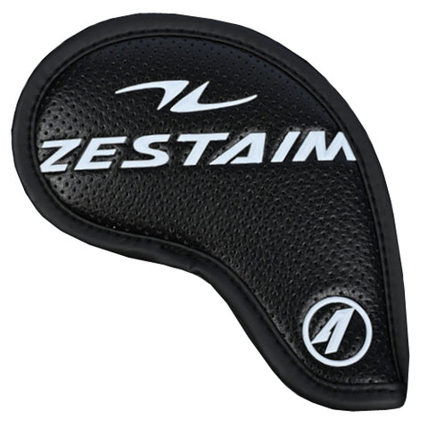 Zestaim PU Iron Head Cover Set (10 Pcs) #4-9/P/A/S/X Golf Club Headcover (Black)