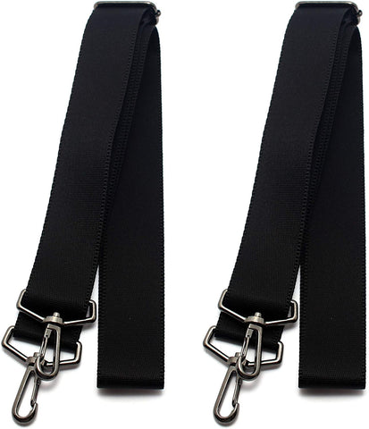 (2 Pack) Dexac Universal Replacement Shoulder Strap Heavy Duty Luggage Travel Bag Adjustable Belt Swivel Metal Hook