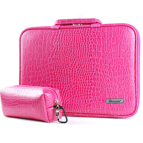 Burnoaa 8.9 Inch / 9 Inch Laptop/ UMPC Case Sleeve Memory Foam Bag Set (Pink)