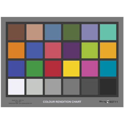 Tiffen DANES-PICTA BST11 Colour Check Chart - Korade.com