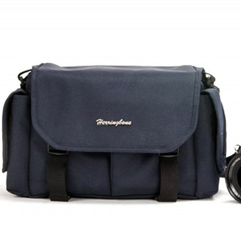 Herringbone Canon Case Shoulder Bag (S) Navy - Korade.com