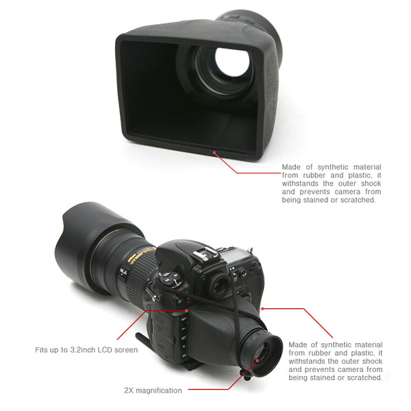 Matin 2.0x 3.2" LCD Viewfinder Screen Magnification Loupe for Digital SLR Camera - Korade.com