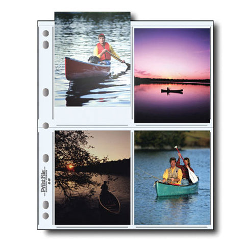 PRINT FILE 4 x 5" Prints Photo Pages Sleeves Clear Archival Preservers 45-8P (50 Pages) - Korade.com