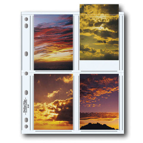PRINT FILE 3.5 x 5" Photo Pages Sleeves Clear Archival Preservers 35-8P (50 Pages) - Korade.com