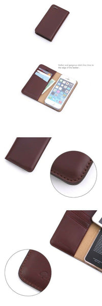 Etshaim Leather Flip Wallet Case Cover (Wine Red) For Apple iPhone 5 or 5S - Korade.com