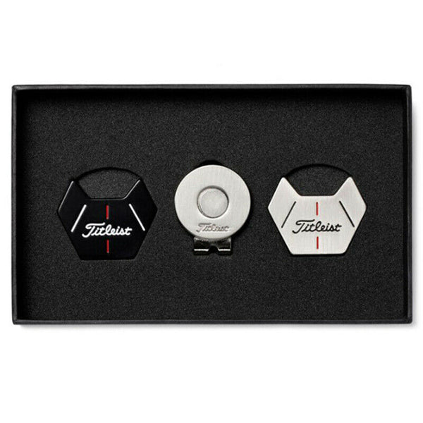 Titleist Jet Black Ball Maker Clip Set Back Side Scratch Texture