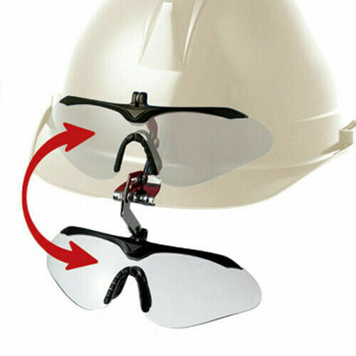 OTOS A-644A Safety Protective Eyewear Glasses Clear UV Lens for On Work Helmet Hard Hat Cap