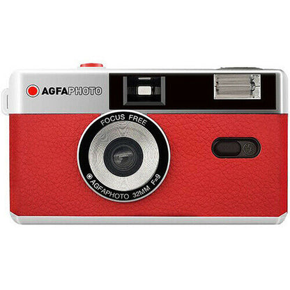 Agfa Photo Vintage Retro 35mm Reusable Film Camera Flash Analog (Red)  - korade.com