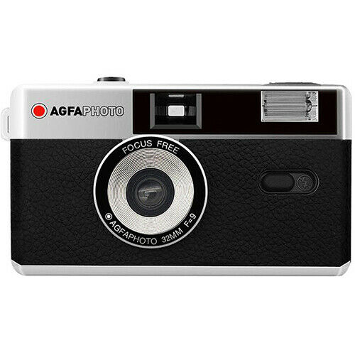 Agfa Photo Vintage Retro 35mm Reusable Film Camera Flash Analog (Black) image - korade.com