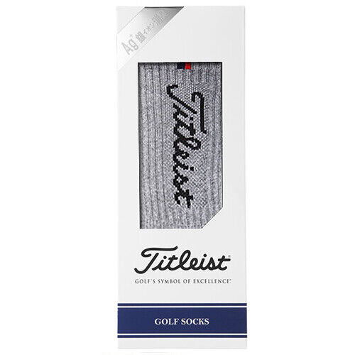 2 x Pairs Titleist Golf Round Regular Socks Standard Size (Gray)