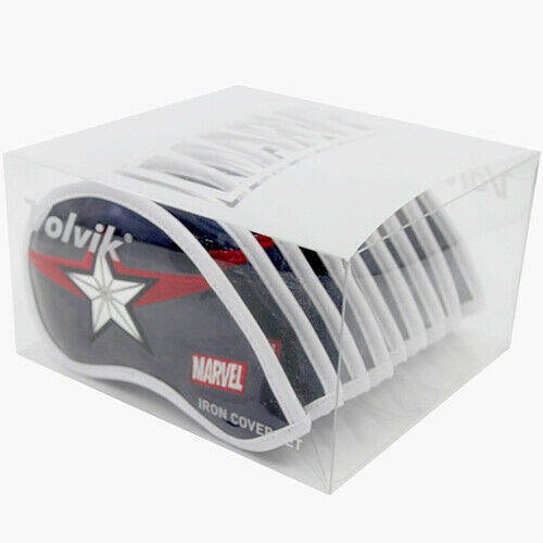 Volvik Marvel Captain America VBAB (9EA) Iron Golf Club Head Cover #4-9/S/A/P (Navy)