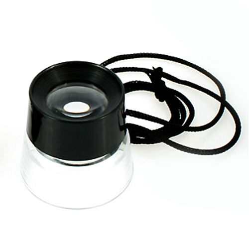 10x Round Loupe Magnifier (with Strap) for Film Viewer Jeweler Insect Observation - Korade.com