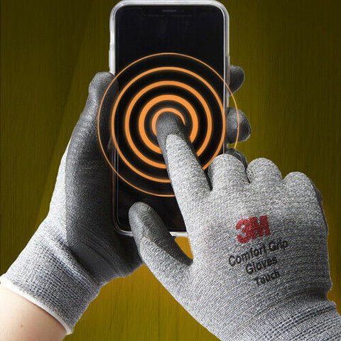 10 x Pairs 3M Comfort Grip Touch NBR Nitrile Foam Coated Smartphone Work Gloves - korade.com