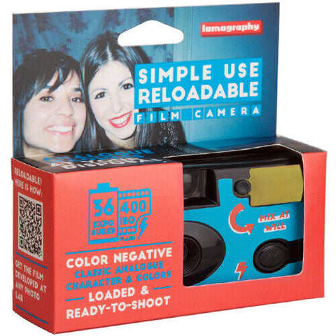 Lomography Simple Use Reusable Film Camera Color Negative 400 Film 36 Exp. - korade.com
