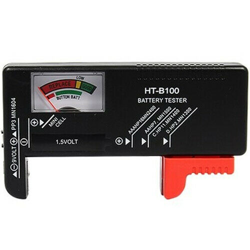 HT-B100 Battery Tester 1.5V 9V 1.5V Miniature Cells Check Power Level (Analog)