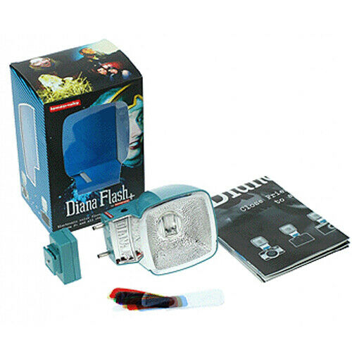 Lomography Diana Flash Blue Bubblewrapped Vintage-Cool for Diana F+ Mini camera package includes - korade.com