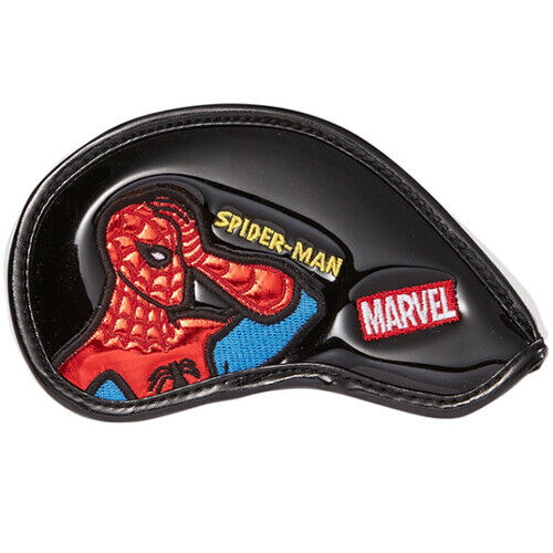 Volvik Marvel Spider Man VBAB (9EA) Iron Golf Club Head Cover #4-9/S/A/P (Black)