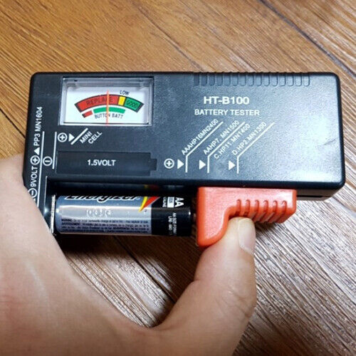 HT-B100 Battery Tester 1.5V 9V 1.5V Miniature Cells Check Power Level (Analog)