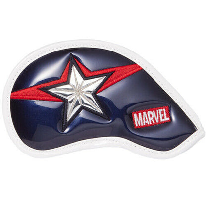 Volvik Marvel Captain America VBAB (9EA) Iron Golf Club Head Cover #4-9/S/A/P (Navy)