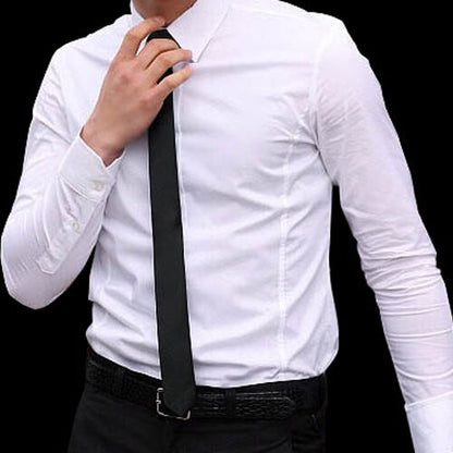Dexac 2 Inch Men's Retro Trendy Skinny Slim Tie Narrow Necktie Solid (Black) - Korade.com